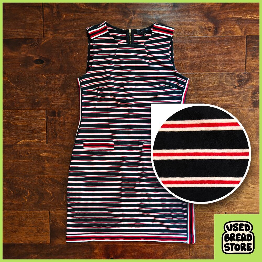 Tommy Hilfiger Sleeveless Striped Sundress Cotton Stretch Summer Preppy Sz M